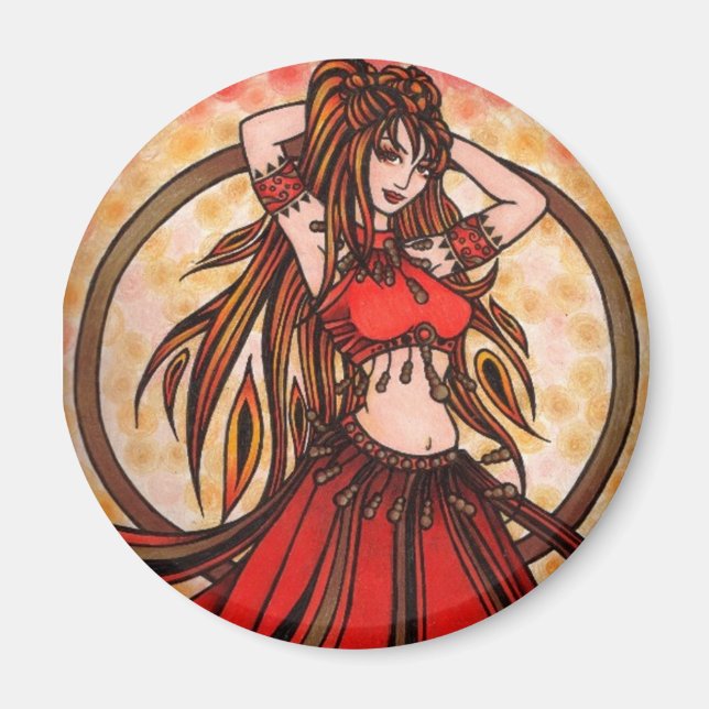 Scarlet Belly Dancer Magnet (Framsidan)