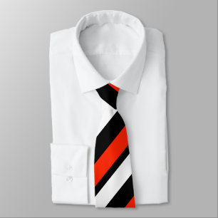 Scarlet Black and White Regimental Rand Tie Slips