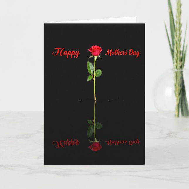 Scarlet Bloom Mothers Day Card Kort (Framsida)
