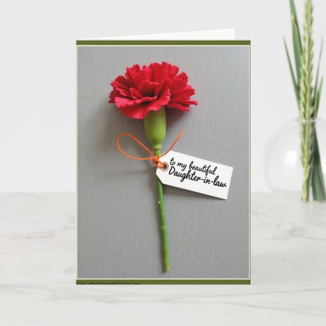 Scarlet Bloom Sötaste Mamma Kort (Framsida)