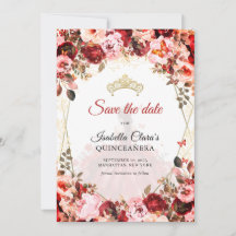 Scarlet Enchanted Blommigt Guld Princess Quinceane