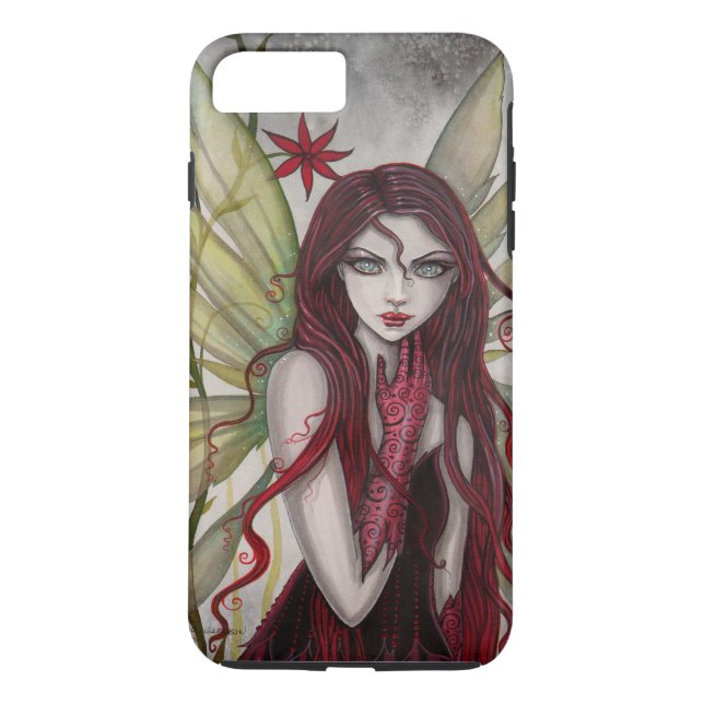 Scarlet Fairy Fantasykonst av Molly Harrison Case-Mate iPhone Skal (Baksida)