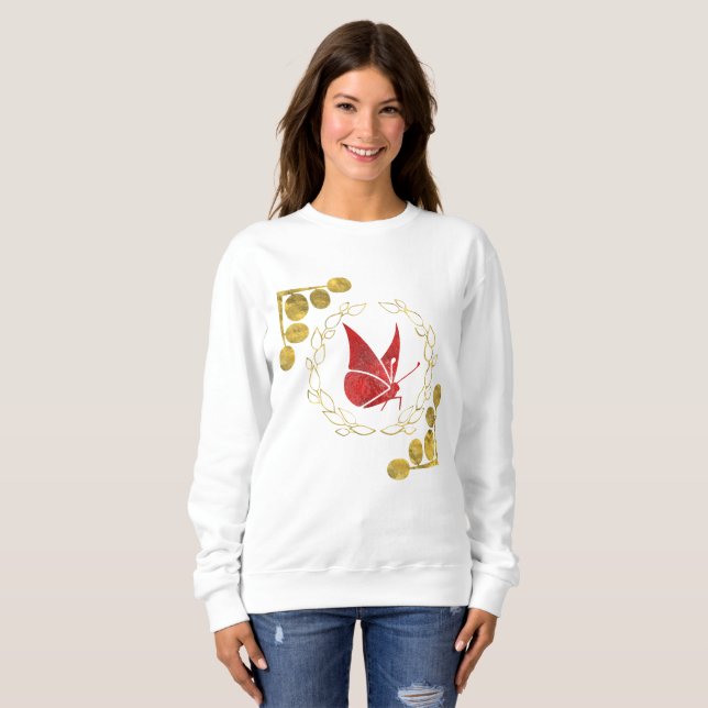 Scarlet-fjäril T Shirt (Hel framsida)
