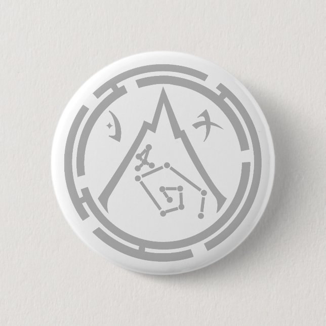 Scarlet Guard Grått Pin Badge Knapp (Framsida)