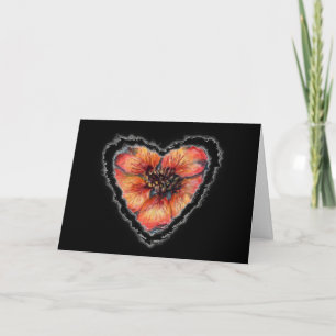 Scarlet Heart Valentine Kärlek Romantik Card Helgkort
