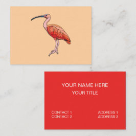 Scarlet Ibis Bird Visitkort