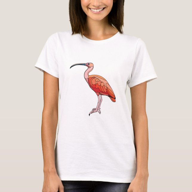 Scarlet Ibis-fågel T Shirt (Framsida)