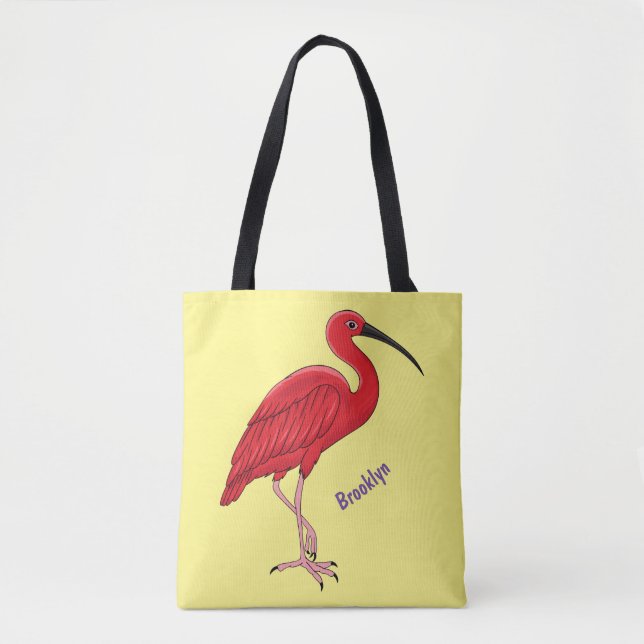 Scarlet ibis-tecknad (fågelbild) tygkasse (Framsida)