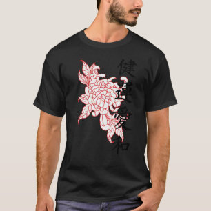 Scarlet japanskt Chrysanthemum med Kanji 322png32 T Shirt