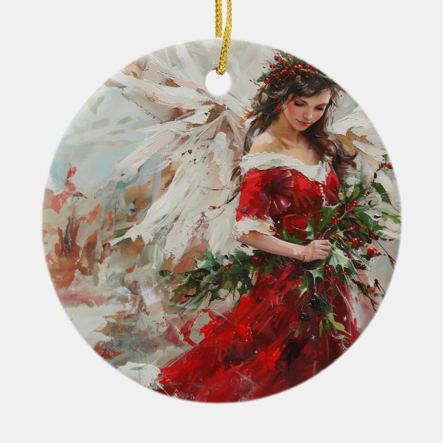 Scarlet Julgel-Helgdag Ornament (Framsidan)