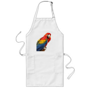 Scarlet Macaw Apron Långt Förkläde
