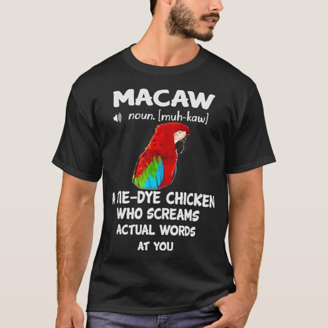 Scarlet Macaw Funny Definition Macaw T Shirt (Framsida)