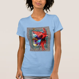 Scarlet Macaw och Hermit - Parrot Tarot T Shirt