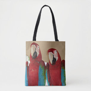 Scarlet Macaw Par Tropical Messenger Illustration Tygkasse