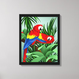 Scarlet Macaw Parrot Art Canvastryck