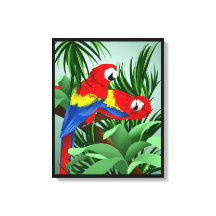 Scarlet Macaw Parrot Art