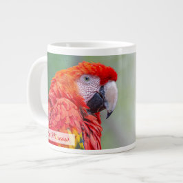 Scarlet Macaw Psalm 91:4 KJV Jumbo Mugg