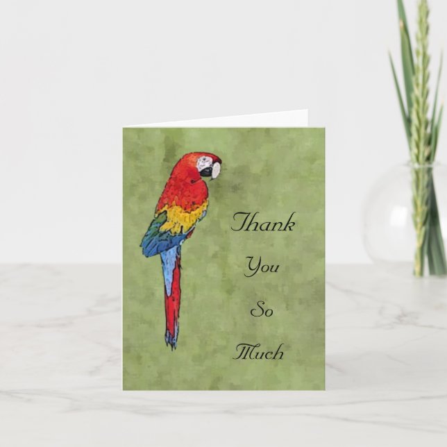 Scarlet Macaw Tack Notecard (Framsida)