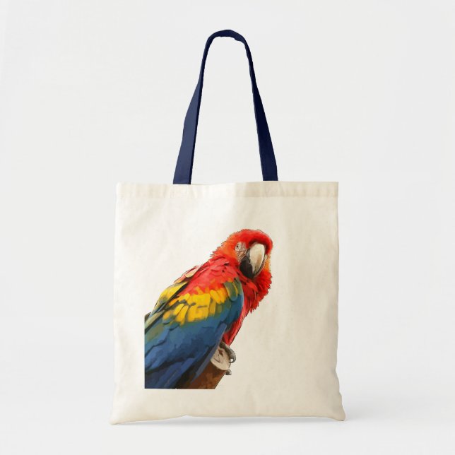Scarlet Macaw Tote Bag Tygkasse (Framsidan)