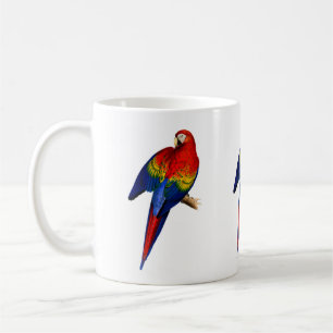 Scarlet Macaw Tropical Colorful Rain Forest Bird Kaffemugg