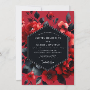 Scarlet Moody Bloom Bröllop Inbjudningar