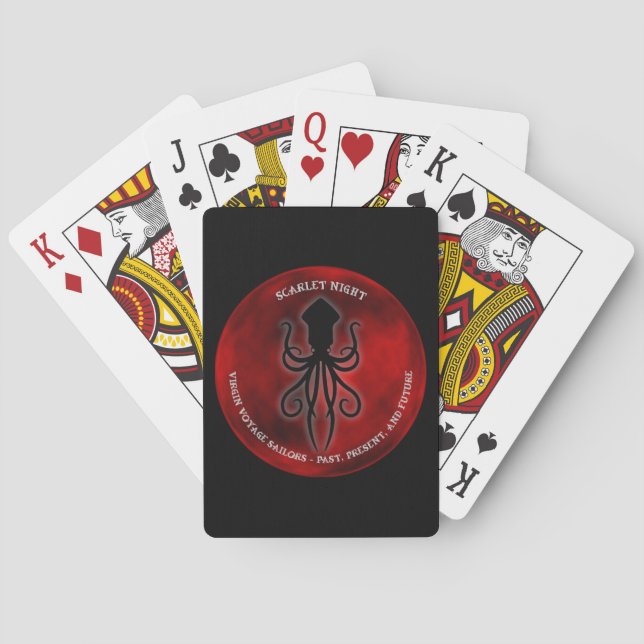 Scarlet Nattuppspelningskort Casinokort (Baksidan)