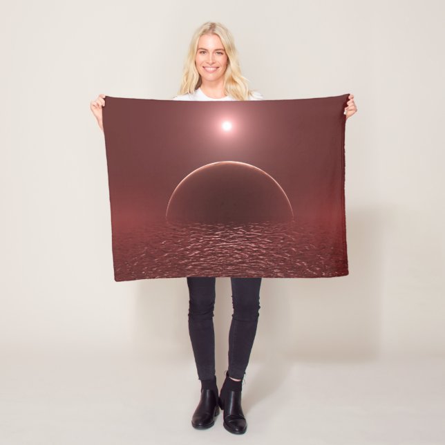 Scarlet Oceanen Måne Fleecefilt (På plats)