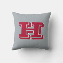 Scarlet och Grå Kollegiala Färgstil Monogram