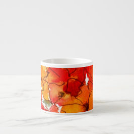 Scarlet och Orange Wallblommor Espresso Mugg Espressomugg