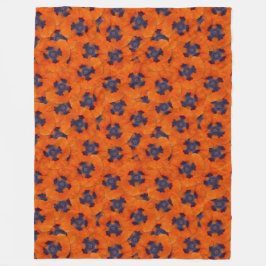 Scarlet Orange Poppy Seamless Mönster Fleecefilt