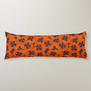 Scarlet Orange Poppy Seamless Mönster Kroppskudde