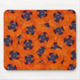 Scarlet Orange Poppy Seamless Mönster Musmatta