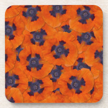 Scarlet Orange Poppy Seamless Mönster