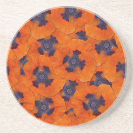 Scarlet Orange Poppy Seamless Mönster Underlägg
