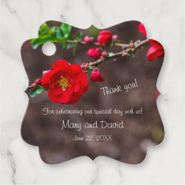 Scarlet överst Bröllop Gåvor Etiketter