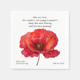 Scarlet Petal Elegance Pappersservett