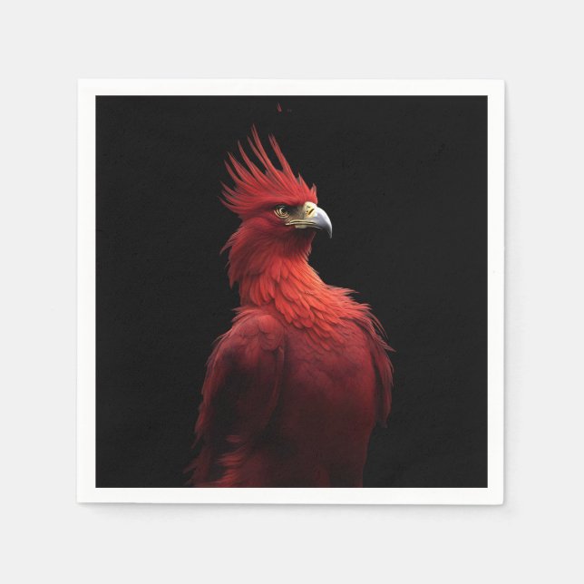 Scarlet Phoenix Sits Proudly Pappersservett (Framsidan)
