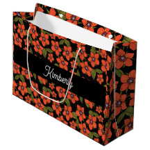 Scarlet Pimpernel Vattenfärg Monogram Namn