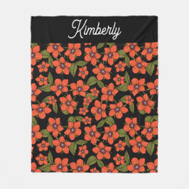 Scarlet Pimpernel Watercolor Name Fleecefilt