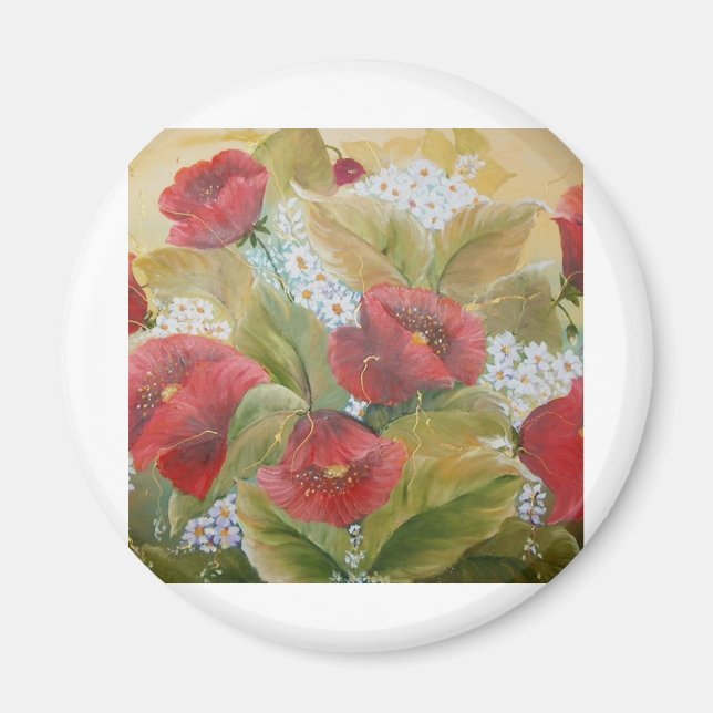 SCARLET POPPIES MAGNET (Framsidan)