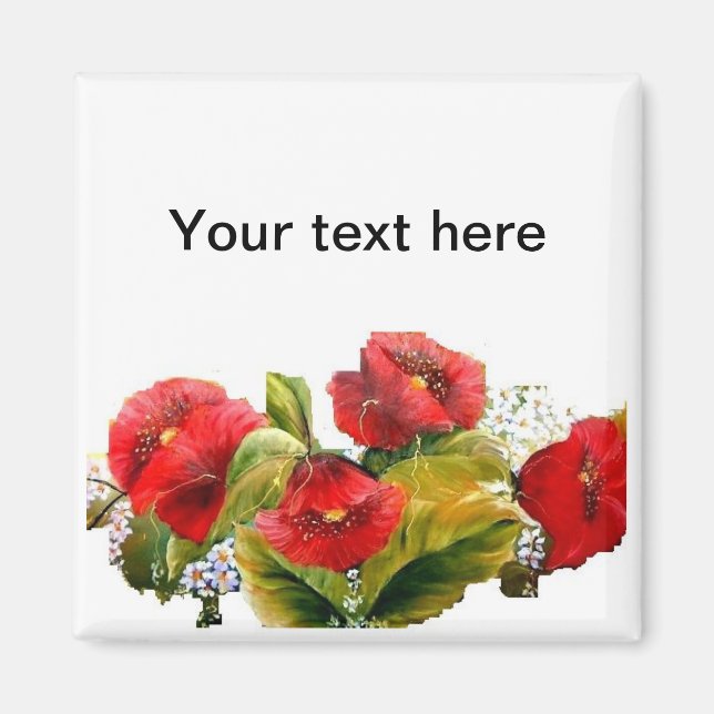 SCARLET POPPIES MAGNET (Framsidan)