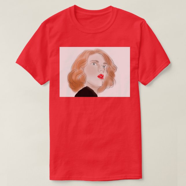 scarlet porträtt t shirt (Design framsida)