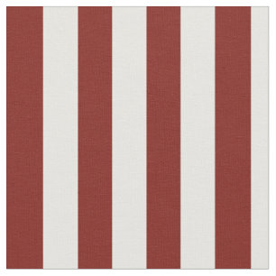 Scarlet Red and White Lodrät Rand Tyg