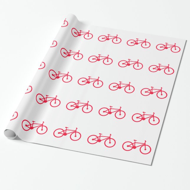 Scarlet Red Bicycle Presentpapper (Utrullad)