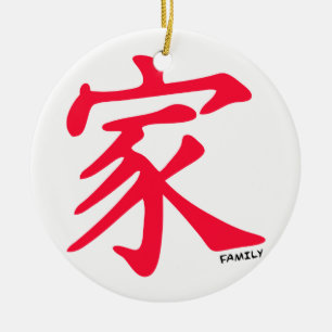 Scarlet Red China-familjekarakteristik Julgransprydnad Keramik