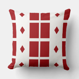 Scarlet Red Geometric Dekorativ kudde