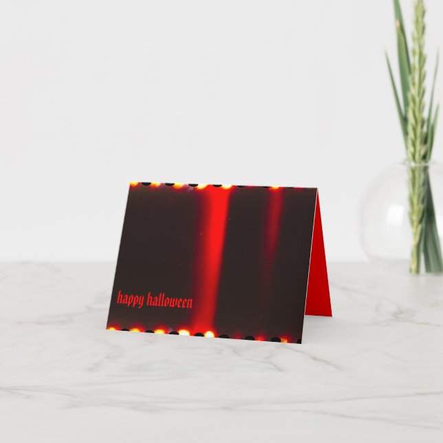 Scarlet Red Gothic Halloween Card Kort (Framsida)