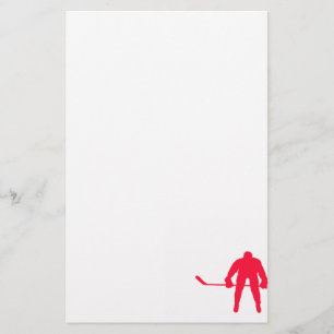 Scarlet Red Hockey Brevpapper