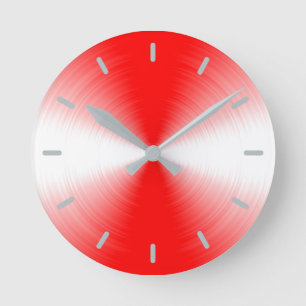Scarlet Red Radiant Contemporary Rund Klocka