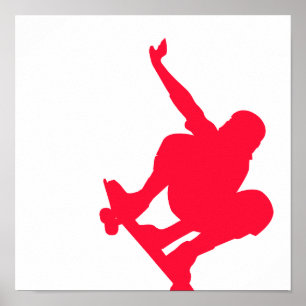 Scarlet Red Skater Poster